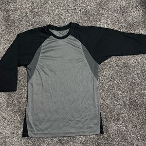 Champion Black and Gray Long Sleeve Tee